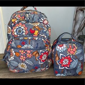 Vera Bradley Backpack & Lunch Bag Bundle